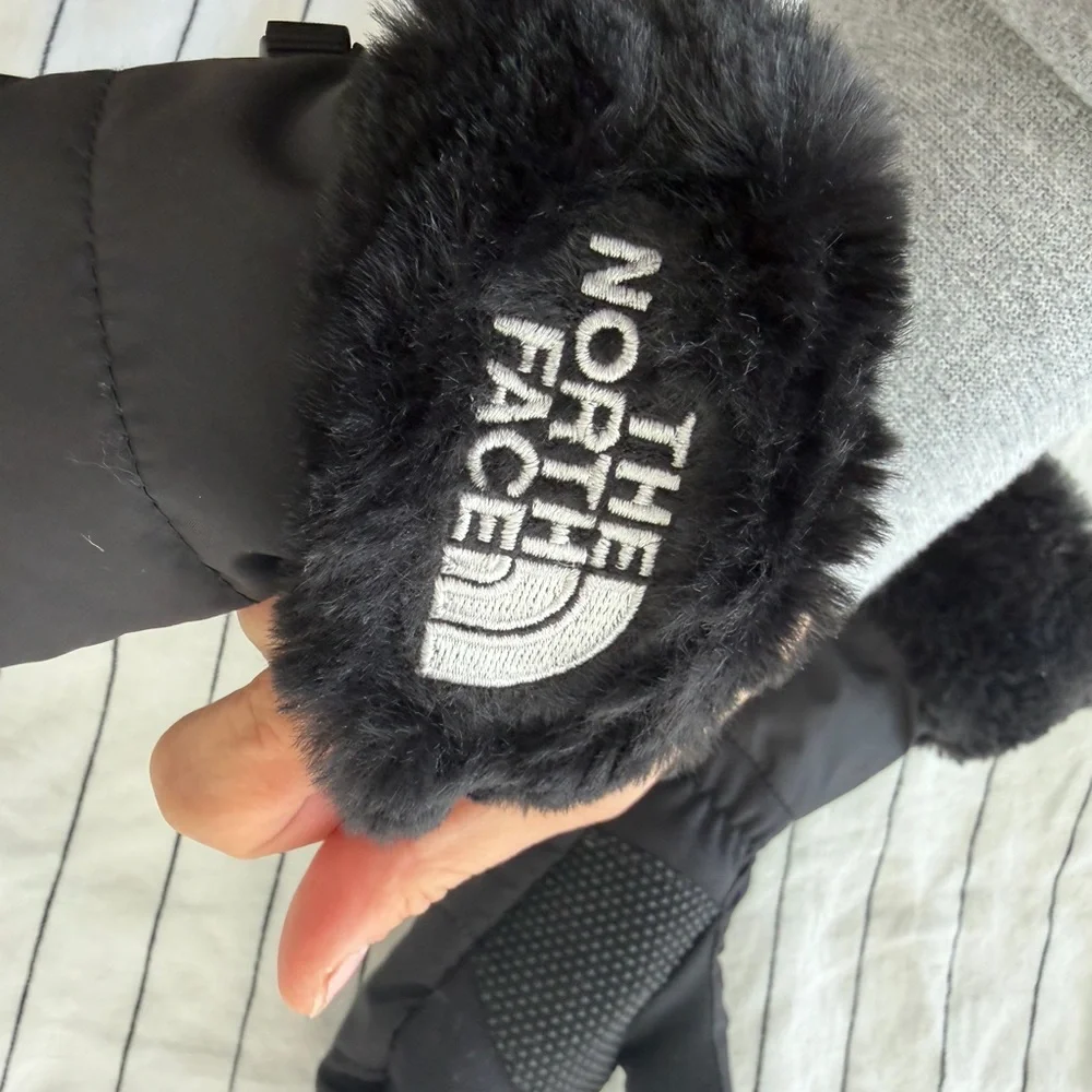 Toddler The North Face Black Faux Fur Cuff Mittens